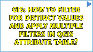 GIS: How to filter for distinct values and apply multiple filters in QGIS attribute table?