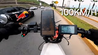 prueba de e-bike 100km/h