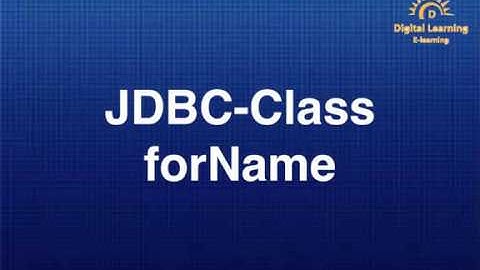 6 JDBC-Class forName | Online Training Download app from below link