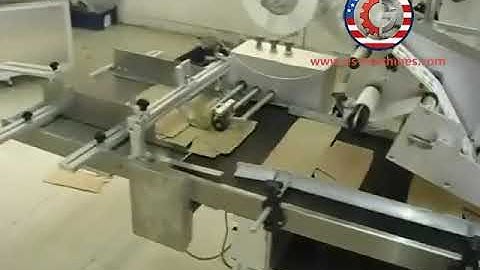 Paper carton card top high speed automatic labeling machine testing video