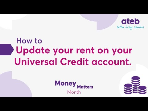 How to update your rent on your Universal Credit account.