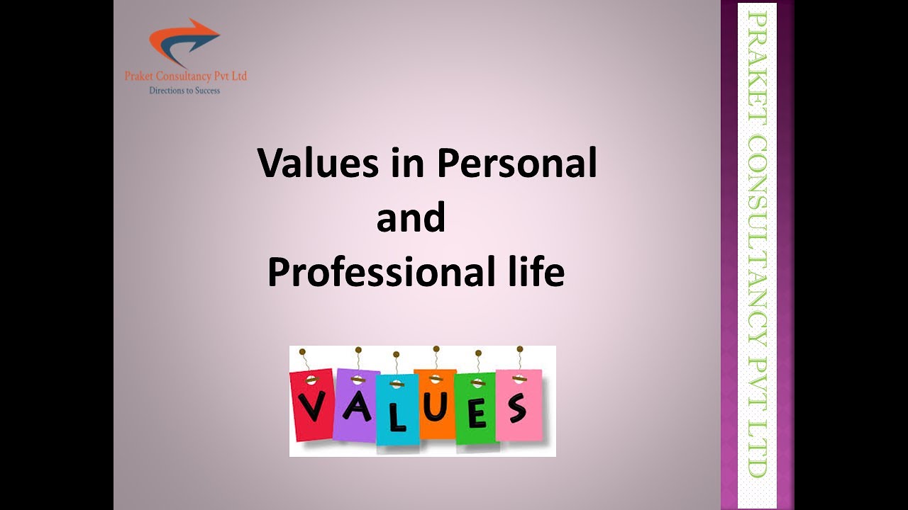 personal values vs professional values
