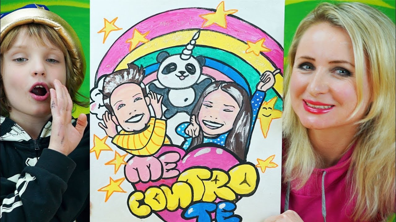 Come Disegnare Me Contro Te Lui E Sofi Colorare Disegni Per Bambini Semplici Canale Nikita Youtube