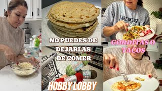 RECETA DE GORDITAS CON TRES QUEZOS/TACOS