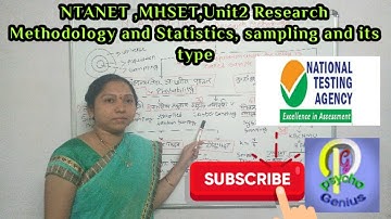 NTANET UNIT 2 Research Methodology and statistics samplings and its type