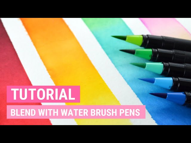 How to BLEND with WATERCOLOR BRUSH PENS