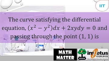 curve satisfying the differential equation, (x^2-y^2 )dx+2xydy=0 & passing through the point (1, 1)