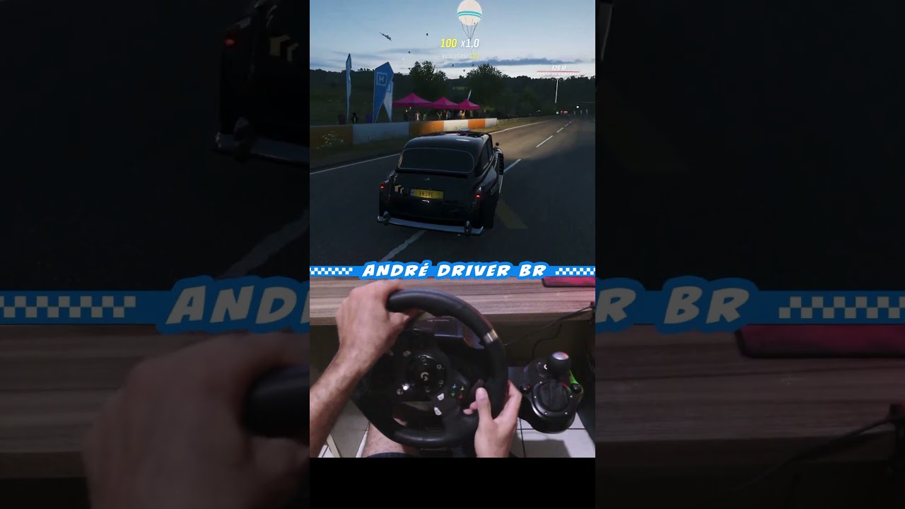 Forza Horizon 4 Corrida de taxi contra jato militar de volante G920  
