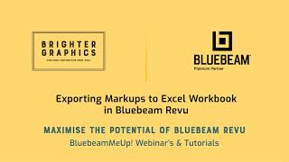 how to export markups to excel using bluebeam revu - bluebeammeup!