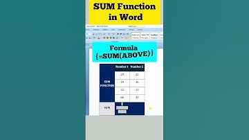 Sum formula in word #shorts #short #youtubeshorts #viralshorts #words