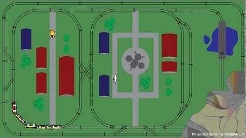 Model railroad demo created using Yellowjacket Sting Simulation Editor