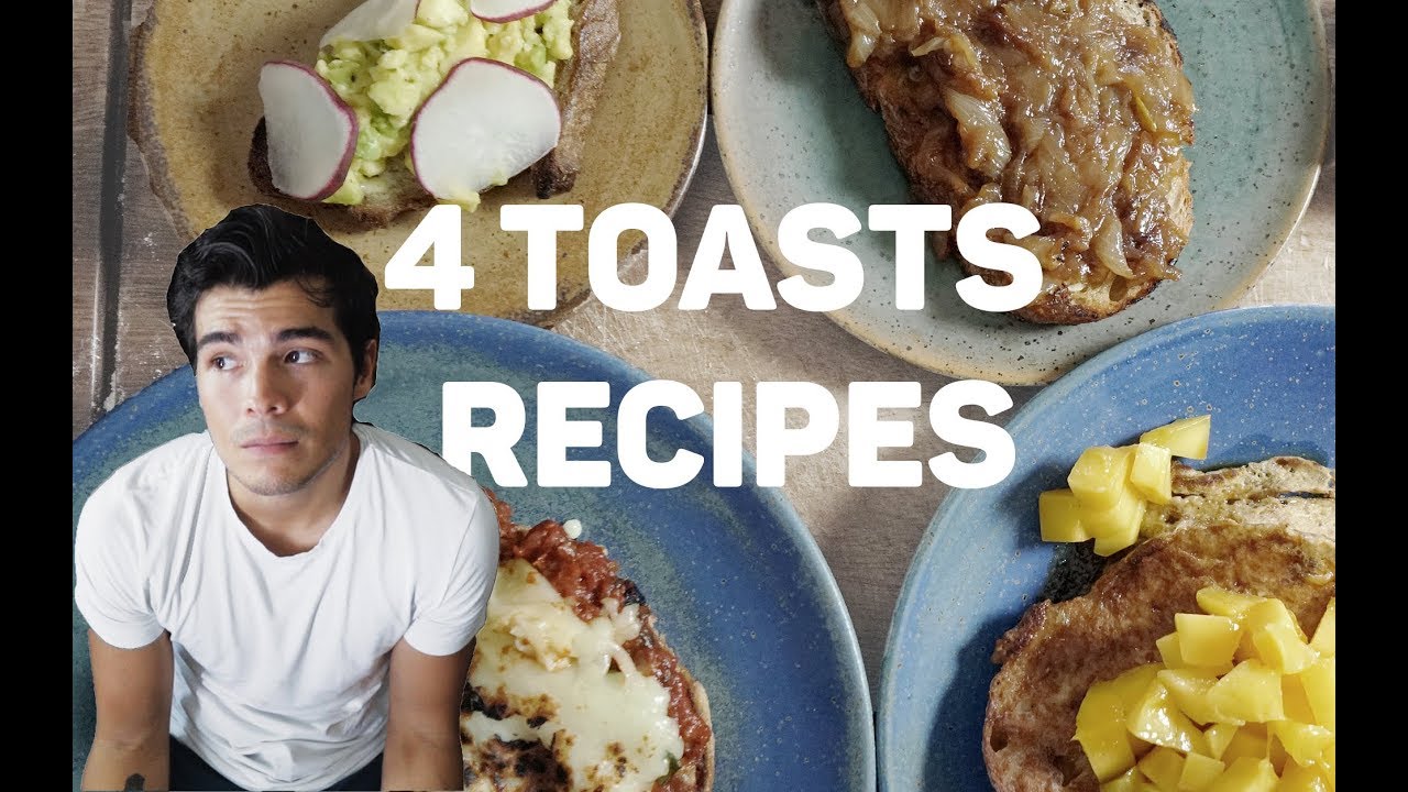 4 EASY TASTY TOAST RECIPES - Avocado, Onion Jam, French and Pizza | FEATR