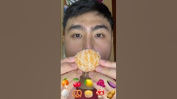 ASMR ORANGE EATING SOUNDS #shorts #asmr #emojichallenge #eatingsounds #viral