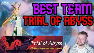 Best Team Trial of Abyss Progress - AFK Journey