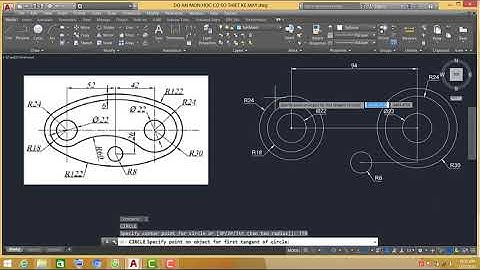 Hướng dẫn sử dụng Autocad #14_Bài tập lệnh offset, line, circle, fillet, trim