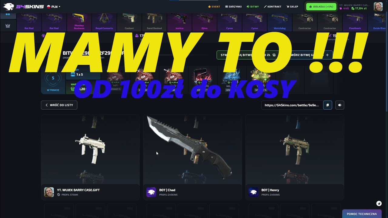 OD 100 DO KOSY MAMY TO !!! G4skins