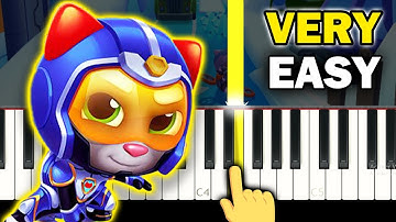 Talking TOM HERO DASH - Artic Icy Cave Theme - VERY EASY Piano tutorial