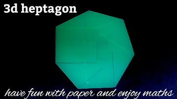 Heptagonal prism । 3d heptagon using paper