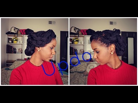 ღ Senegalese Twist Updo Hairstyle Office Special Occasion