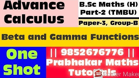 #bscpart2,#tmbu,#betaandgammafunctions,#bhagalpur,#betafunction,#gammafunction #advancecalculus