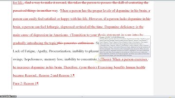 Correcting 5 paragraph structure paper