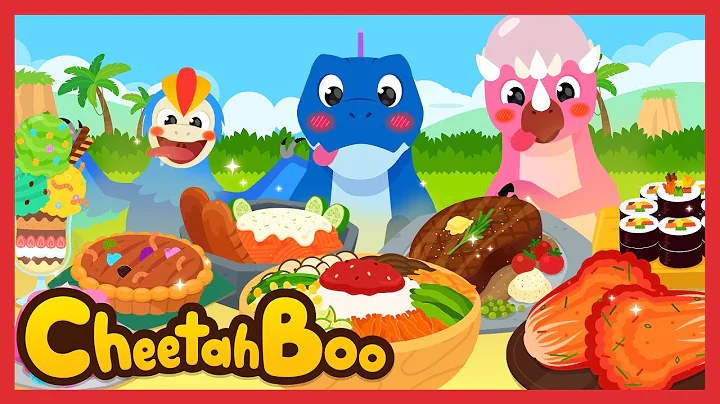 [🎉NEW] Dinosaur food truck, here we go! | Dinosaurs | Nursery rhymes & Kids Song | #Cheetahboo