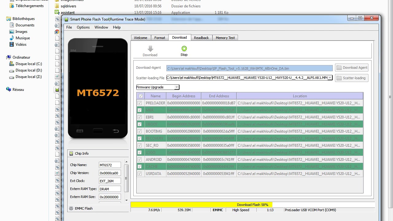 TÉLÉCHARGER FIRMWARE HUAWEI Y520-U12