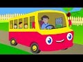 wheels on the bus go round and round | bus song | learn transport | vehicle songs