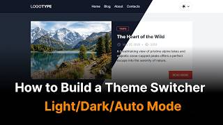 How to Build a Theme Switcher with Light, Dark and Auto Mode on HTML, CSS, JavaScript Profile