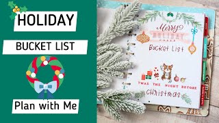 PLAN WITH ME MERRY HOLIDAY BUCKET LIST HAPPY PLANNER CLASSIC