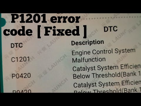 how to fix error code P1201 in Toyota cars,