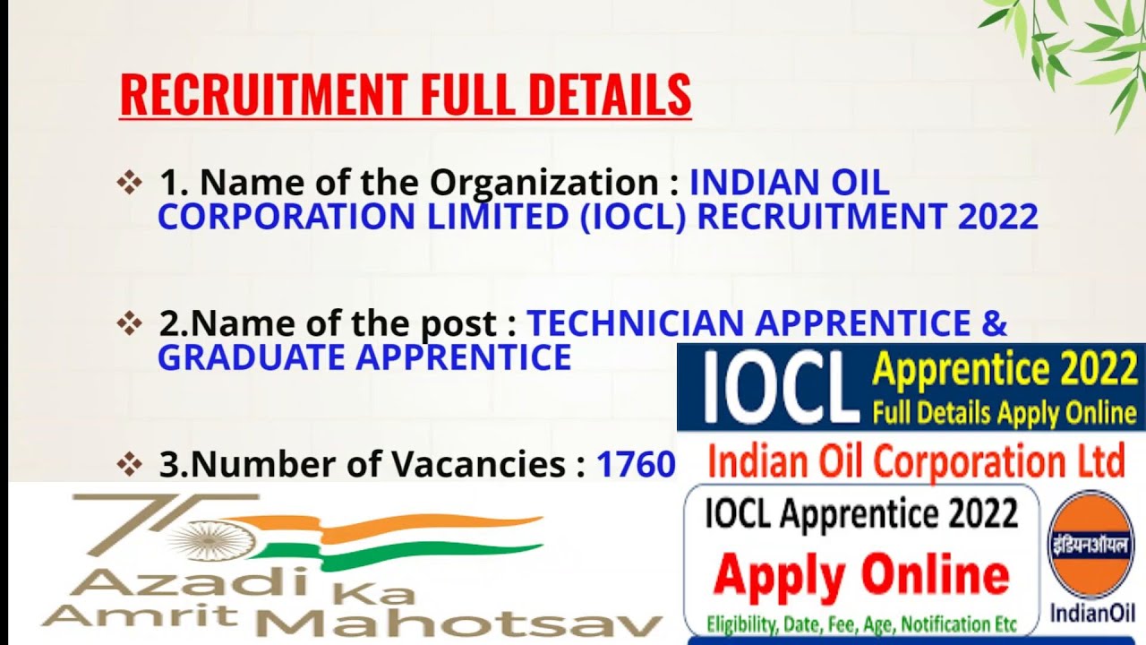 IOCL Recruitment 2022 IOCL Apprentice Recruitment 2022 IOCL iocl-recruitment-2022-iocl-apprentice-recruitment-2022-iocl