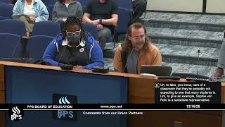 2025-12-16 Board of Education Work Session with a Vote on a Consent Agenda