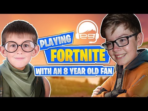 Playing Fortnite With An 8 Year Old Fan Youtube - ethangamer fans roblox