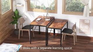 Tribesigns Two Person Computer Desk Double 39 Simple Small Desks for Small Spaces CJ173