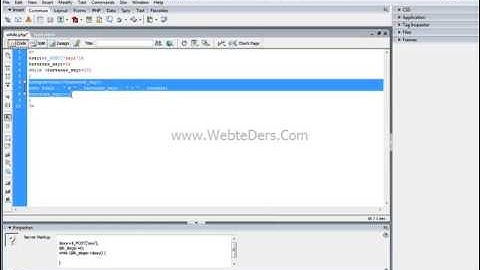 Php While Döngüsü - Php Derslerii