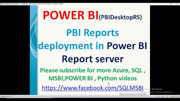 Power BI Report deployment in report server |on premises power bi deployment