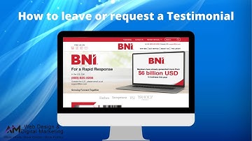 How to give a Testimonial on BNI Connect and how to request a testimonial.