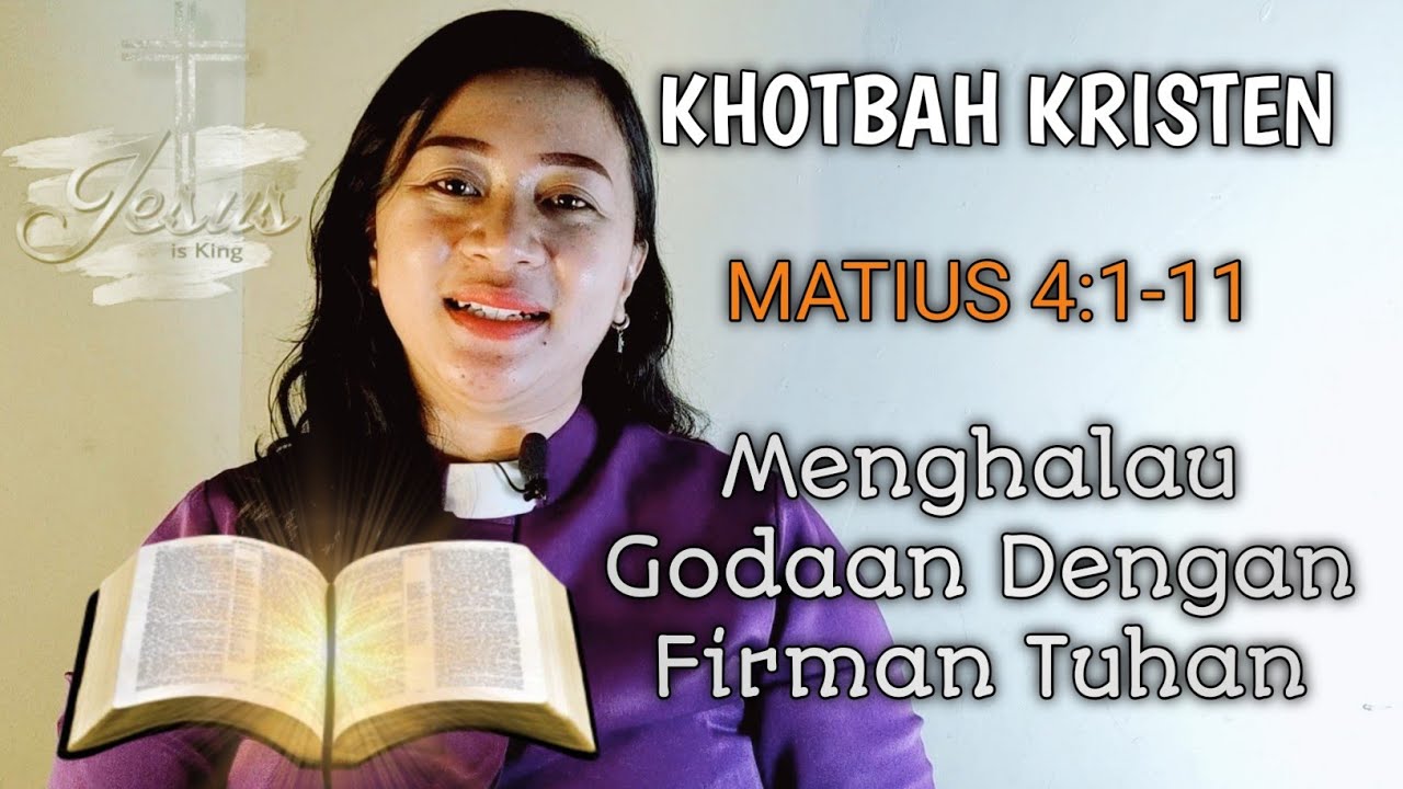 Bacaan, Matius 4:1-11|| Khotbah Kristen #khotbahkristen #priscawalukouw #mtpjgmim #bacaangmim