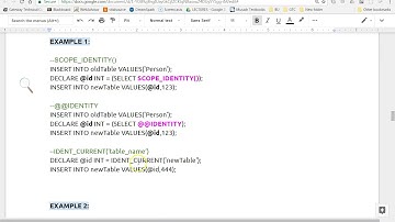 Advanced Databases - How to obtain last IDENTITY Values (SQL Server)