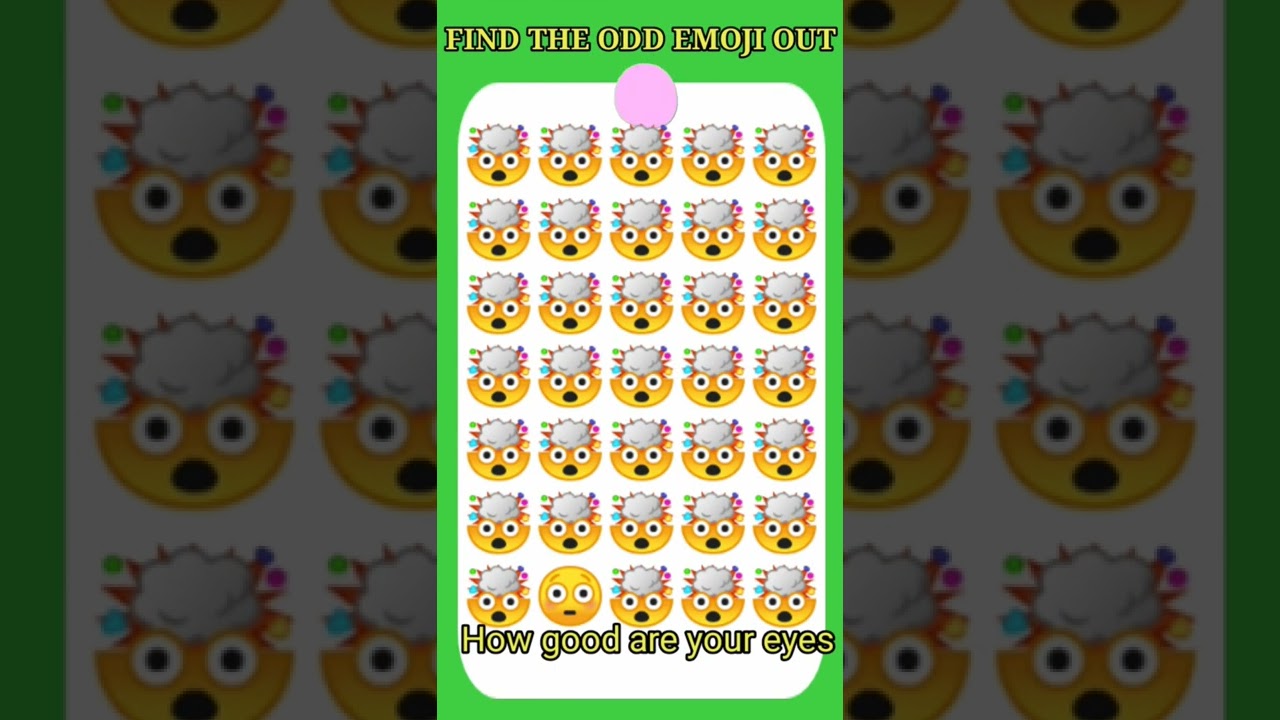 CAN YOU SPOT THE ODD EMOJI IN THESE PICTURES/PICTURE BRAIN GAME