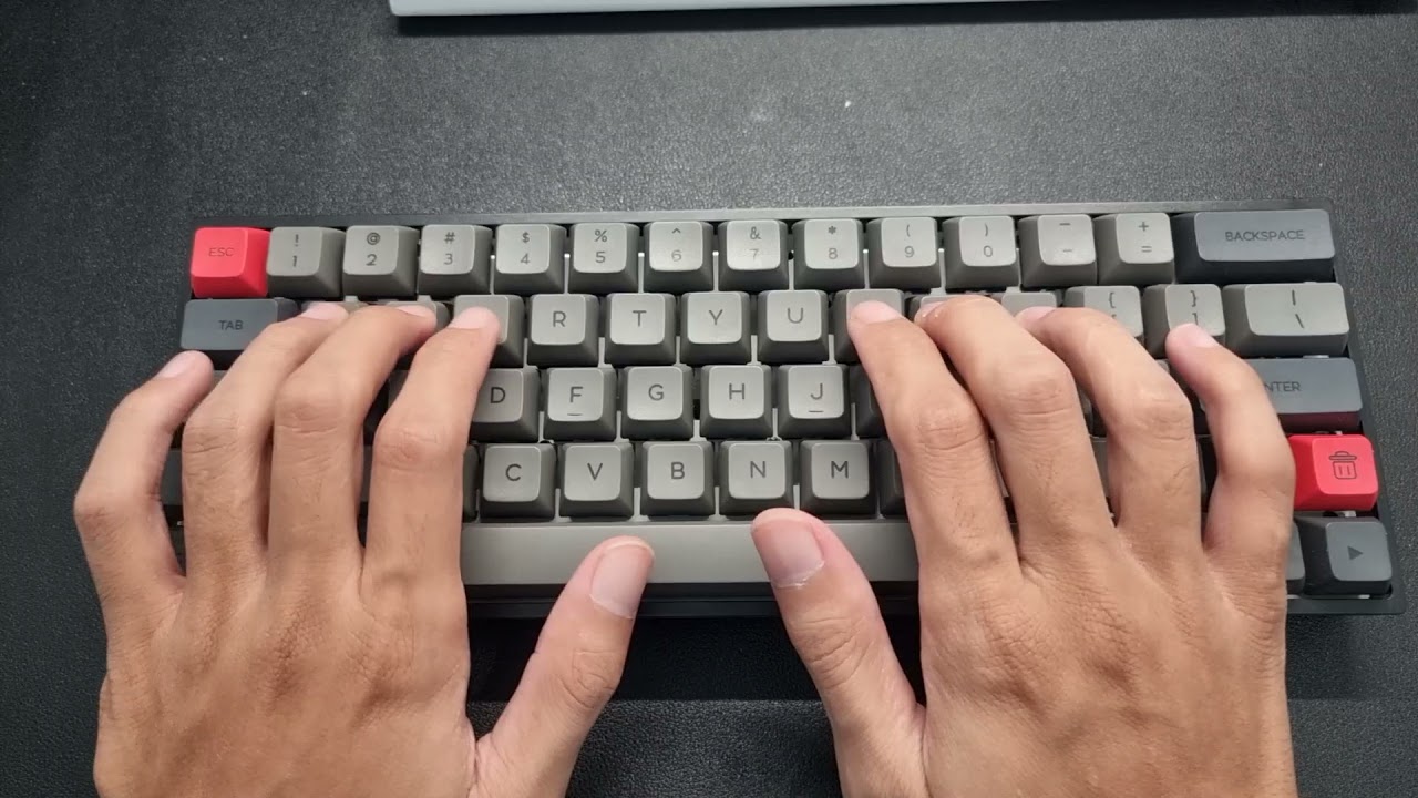 JWK Jwick T1 Tactile Lubed on Vortex VX64 Typing Test