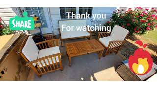 Safavieh Outdoor Living Rocklin 4-piece Outdoor Set Assembly
