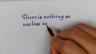 How to write a quote in italic with Gravitas Silver fountain pen - Handwriting practice #32 screenshot 1