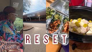 Reset : shrimp/salmon foil packs, hair day, productive