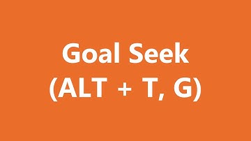 Goal Seek
