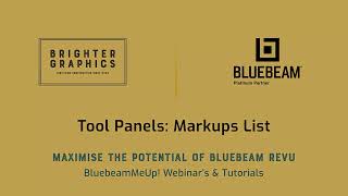 The Markups List: Brighter Graphics' Bluebeam Revu Video Tutorials