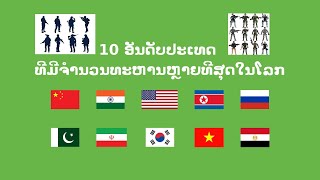 10 ອັນດັບປະເທດທີ່ມີທະຫານປະຈຳການຫຼາຍທີ່ສຸດໃນໂລກ (10 อันดับประเทศที่มีทหารประจำการมากที่สุดในโลก 2023)