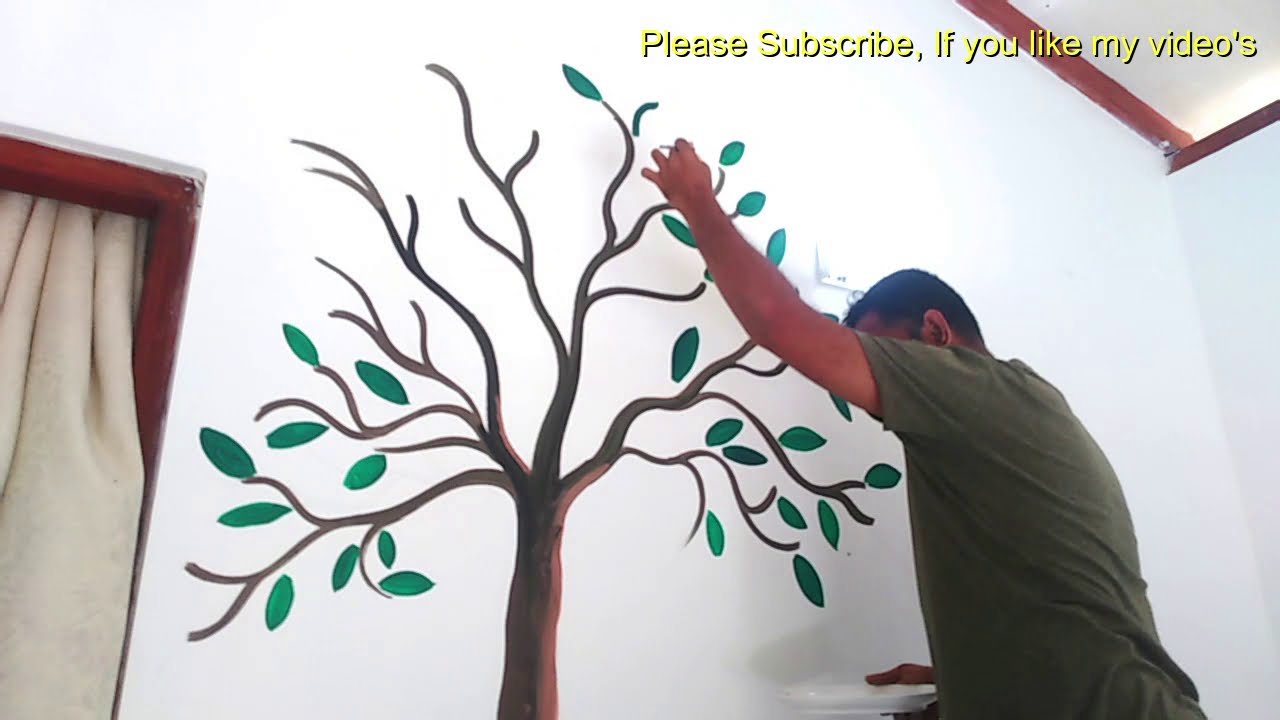 Kids Room wall painting / Do It Yourself. (Simple / Easy) YouTube