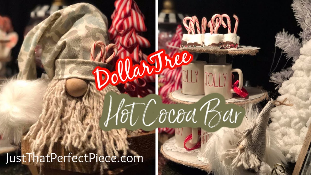 DIY @Dollar Tree Hot Cocoa Bar! Very easy. #dollartree